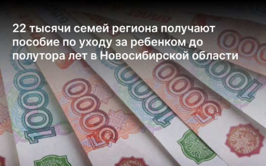 Отделение СФР по Новосибирской области выплачивает 22 тысячам  семей региона пособие по уходу за ребенком до полутора лет